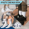 thumbnail image 2 of Yacht & Smith Children & Kids Wholesale Bulk Sports Crew, Athletic Case Pack Socks, by SOCKS'NBULK (12 Pairs White USA, Kids 4-6 (Shoe size 7-10)), 2 of 5