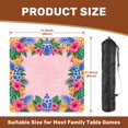 thumbnail image 2 of Mahjong Mat 31.5" x 31.5" Tropical Floral Frame Pink Hibiscus Yellow Plumeria Green Palm Leaves Non-Slip Noise Reduction American Mahjong Tiles Table Cover for Dominoes Poker Card Board Games Gift, 2 of 8