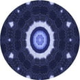 thumbnail image 1 of Ahgly Company Indoor Round Patterned Night Blue Area Rugs, 4' Round, 1 of 6
