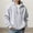 Grey, variant on Quarter Zip Pullover Men Plus Size Long Sleeve Waffle Hoodies Oversized Drop Shoulder Casual Drawstring Sweatshirt Black XXL
