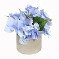 thumbnail image 4 of Admired by Nature  7 in. Faux Hydrangea Tabletop Floral Arrangement in Pot, Aqua, 4 of 6