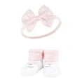 thumbnail image 4 of Hudson Baby Infant Girls Headband and Socks Giftset, Basic Pink Floral, One Size, 4 of 5