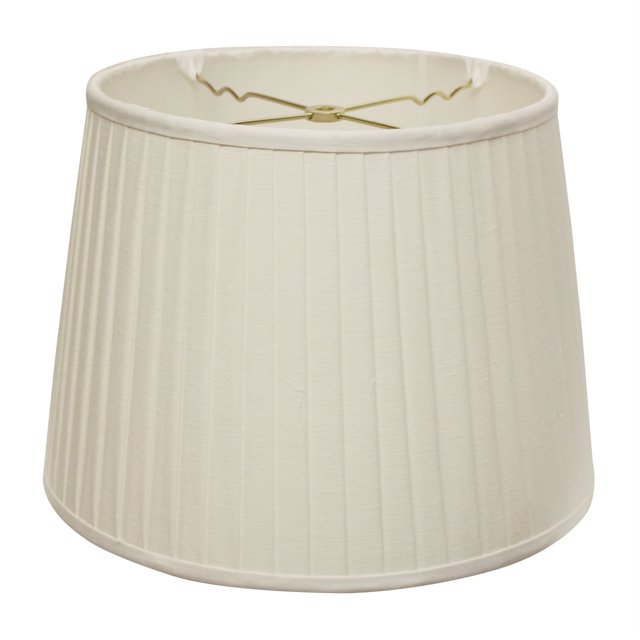 Cloth & Wire SI80100 Slant Modified Empire Linen Side Pleat Softback Lampshade with Washer Fitter, White