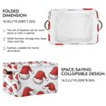 thumbnail image 2 of Yayeee Canvas Storage Basket with Handles for Shelves Fabric Bins Closet Organizer, Red Santa Hats Pattern, 2 of 8