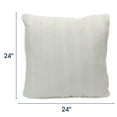 thumbnail image 5 of Cheer Collection Decorative Faux Fur Throw Pillows 24" x 24", Set of 2 - White, 5 of 5
