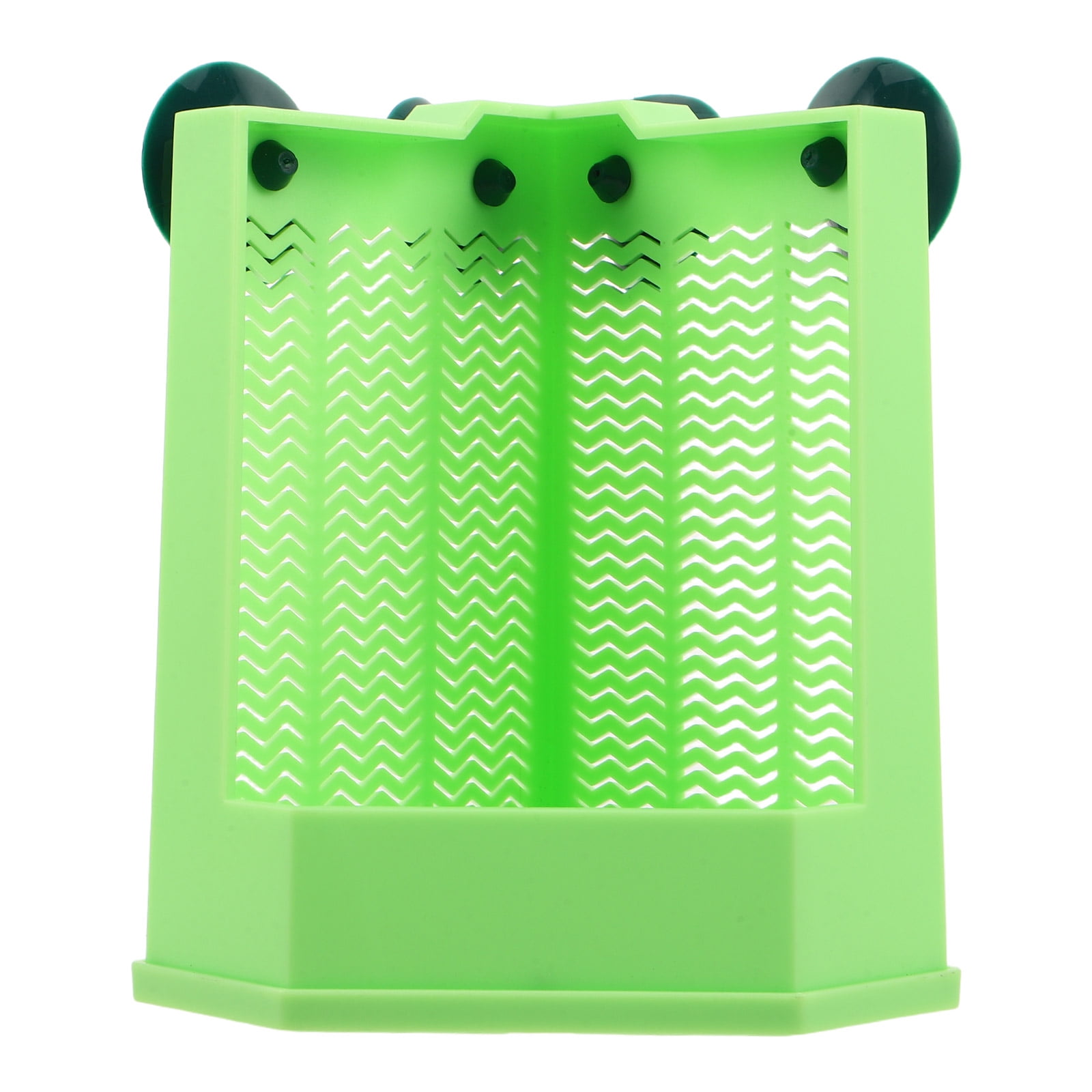Toyandona Green Plastic Reptile Feeding Cup, Suction Mount, Secure and Space-Saving