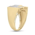 thumbnail image 3 of 10K Yellow Gold Men's Round Diamond Cluster Ring 1/2ctw, Men's Size: 7-13, 3 of 4