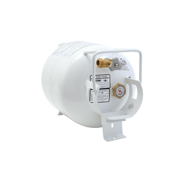Flame King 20LB Empty Steel Horizontal Propane Tank Cylinder with OPD & Built-in Gauge