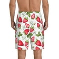 thumbnail image 3 of Daiia Strawberry1 Mens Woven Stretch Pajama Short,Short Pajama Pants-Small, 3 of 9