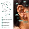 thumbnail image 5 of ChicSilver Black Small Hoop Earrings for Women Hypoallergenic Black Sterling Silver Hoop Earring Huggie Earrings for Women 16MM, 5 of 10