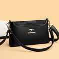 thumbnail image 2 of Bolso bandolera de cuero de lujo de marca genuina para mujer, bolso de mano de diseñador, bolso cruzado de hombro, bolso de mano de uso diario de múltiples capas, 2 of 5