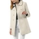 thumbnail image 5 of Abrigo largo de invierno de doble botonadura con cuello Peter Pan para mujer Inspire Chic en color beige, talla XL, 5 of 7