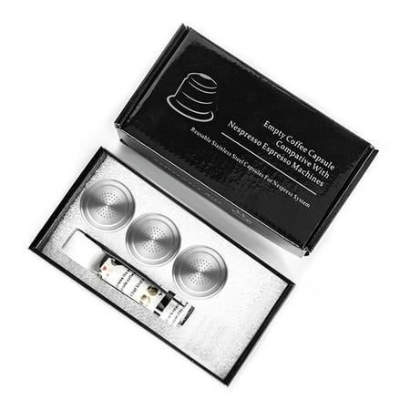 

Refillable Capsule Reusable Coffee Filter Dripper Stainless Steel Capsule Set F