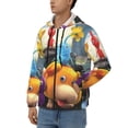 thumbnail image 2 of Lsque Pikmin for Mens Full-zip Hoodie, Zip-up Pullover Hooded Sweatshirt, Kangaroo Pocket Hoodie Ideal for Daily Wear, Travel, and Home-XX-Large, 2 of 8