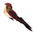 thumbnail image 4 of Colores de Plumas de Aves Artificiales CUTICAT Decoración de árboles de Jardín Vino rojo Pájaros artesanales emplumados, 4 of 8