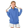 thumbnail image 3 of Gyujnb Classic Solid Color Zip Front Cardigan Sweater Jacket for Girls and Boys Knit Outerwear for Children,Size:9-10 Years, 3 of 7