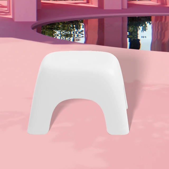 Taburete cuadrado moderno Yotijar antideslizante decorativo blanco