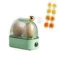 thumbnail image 1 of Hervidor de huevos eléctrico para huevos duros, cazador furtivo, máquina para hacer tortillas y vaporizador de verduras, capacidad para 2, hervidor para huevos de menta (verde), 1 of 5