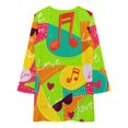 thumbnail image 3 of Colorful Music And Love Loose Dress Evening Dress Summer Dresses for Women Luxury Dress Long Sleeved Dress, 3 of 4