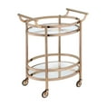 thumbnail image 2 of ACME Lakelyn Serving Cart in Rose Gold & Clear Glass, 2 of 2