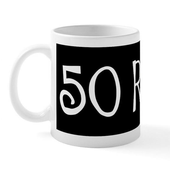 CafePress - 50Th Birthday Saying, 50 Rocks! Mug - 11 oz Ceramic Mug - Novelty Coffee Tea Cup