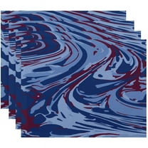 Simply Daisy 18" x 14" Marble Blend Geometric Print Placemats, Set of 4