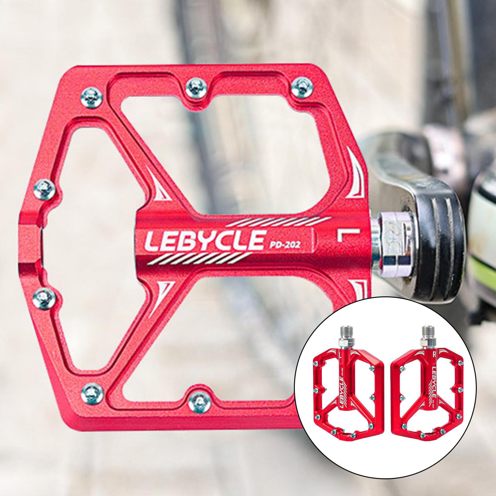 9/16 inch Block Pedals Rubber Non-Slip Bike Bicycle Flat Platform Pedal Parts 