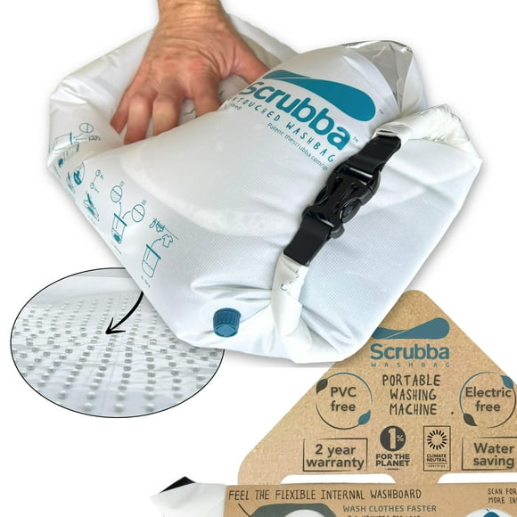 Lavadora de manos plegable Scrubba con bolsa de lavado portátil