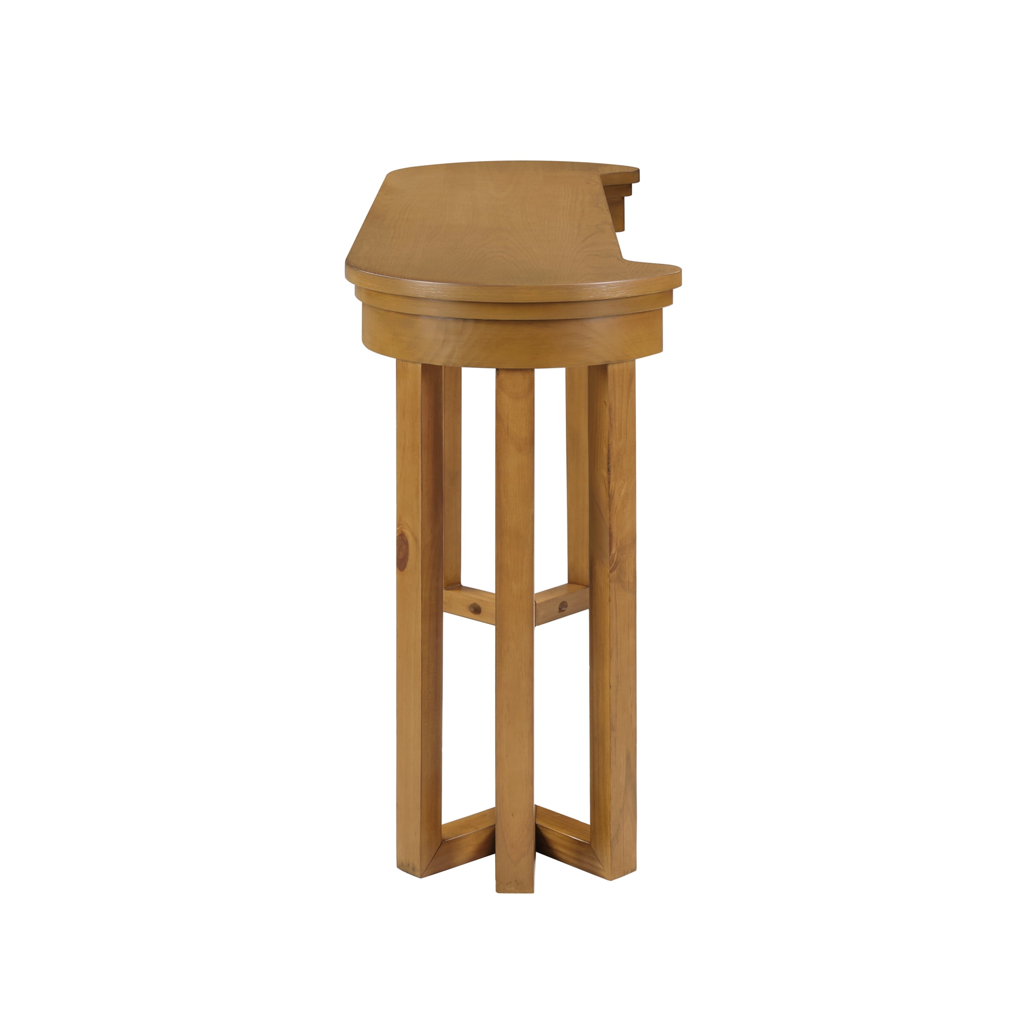 Aukfa 60"Solid Pine Wood Bar Set with 3 Stools, Space-Saving Kitchen Dining Table for 3, Compact Bistro Set for Small Apartments,Natural