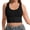 Black, variant on Women's Plus Size Supportive Bras Extra Long Front-Closure Bra Wireless Full Coverage No Underwire Bras