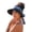 Black, variant on Scarf Accent Visor, Packable Wide Brim Sun Hat for Women, Cotton Linen Blend Adjustable Sweatband for Beach UPF 50+