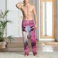 thumbnail image 3 of Cauagu Flower Field Cow Mens Pajama Pants Sleep & Lounge Pants,PJ Bottoms with Pockets-Small, 3 of 7