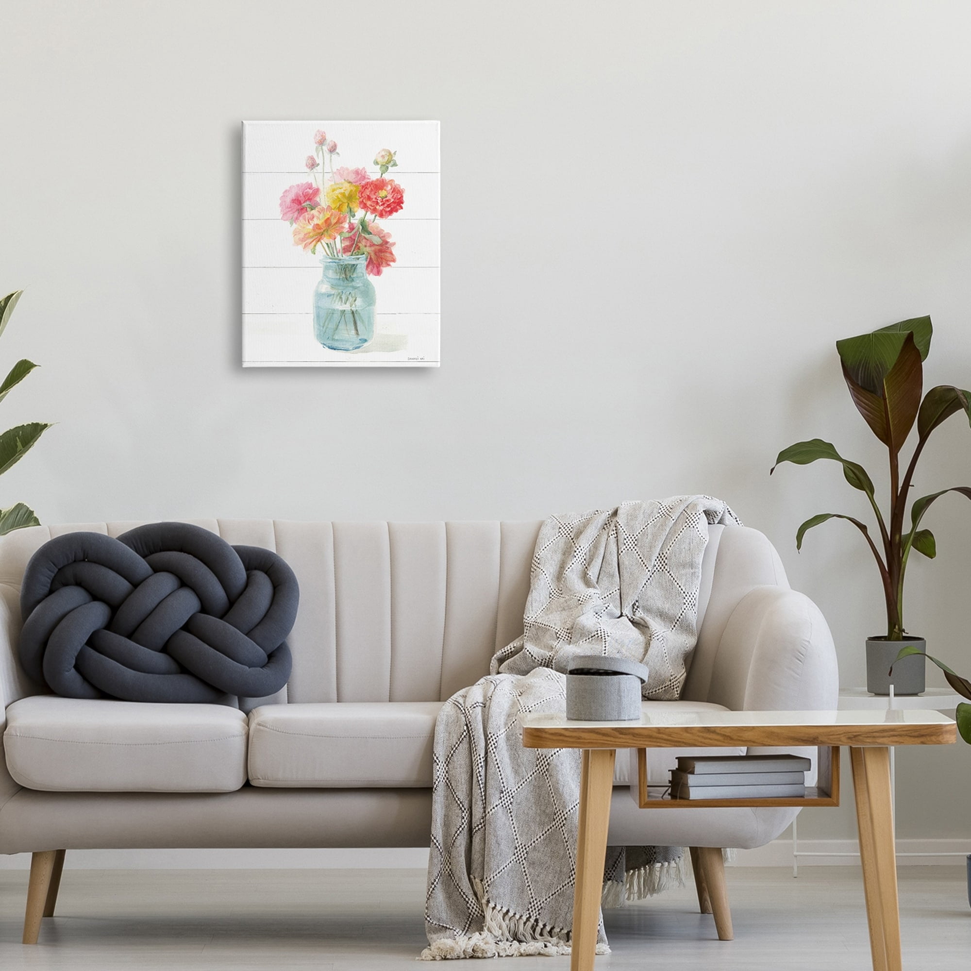 Stupell Industries Beautiful Country Carnations Bouquet Grain Pattern Design , 24 x 30, Design by Danhui Nai