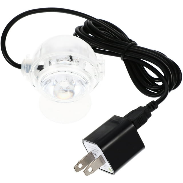 Miangastore Fish Tank Lamp Underwater LED Light Underwater Spot Light Suction Cup Lamp (US Plug)