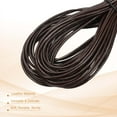 thumbnail image 3 of Uxcell Round Braided Leather Cord, 1.5mm Round Braided Leather Cord Rope for Crafts Jewelry Making, Dark Brown(10 Yards), 3 of 7