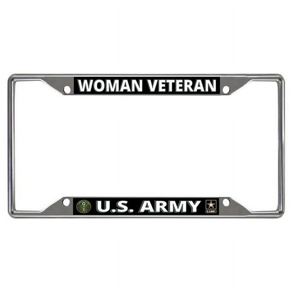 U.S. Army Woman Veteran Every State Chrome License Plate Frame