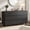 Black, variant on Aufeile Dresser for Bedroom, 6 Drawer Dresser & Chest of Drawers, 53" Modern Chest of Drawers with Curved Profile Design, Wood Dresser Storage Organizer for Adults, White