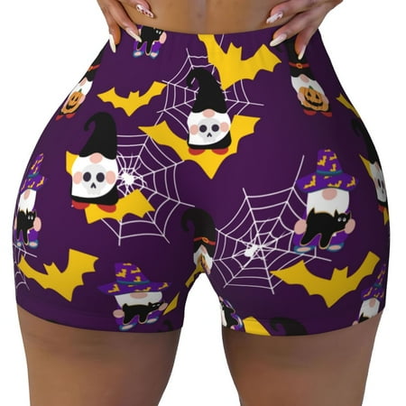Workout Shorts Women  Halloween Gnomes1 Biker Shorts for Women Running Gym Spandex Shorts Tummy Control