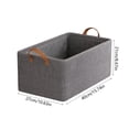 thumbnail image 2 of Caja De Almacenamiento De Tela Oxford 1Pcs 15.74x10.63x8.67" Grey Cloth Storage Box with Partitioned Compartments and Portable Handle for Clothing Organization JASKFLY, 2 of 8