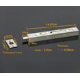thumbnail image 4 of 4 Pack (2 Pairs) Door Flush Bolt Latch Slide Latch Concealed Bolt Security Lever Action, Stainless Steel Sliding Bolt - (15cm Length), 4 of 4