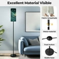 thumbnail image 3 of Modern Standing Floor Lamp Butterfly Mist Iridescent Glow Poster Dimmable Metal Pole Lamp with Linen Lampshade for Living Room LED Bulb Included, 3 of 8