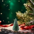 thumbnail image 5 of Balsam Hill Christmas Trees,Mini Artificial Xmas Tree For Christmas Decoration Christmas Tree Miniature Table Decor Tree With Wooden Base Bottle Brush Tree For Home Christmas Decor Diy (5.1*13.8 In), 5 of 9