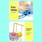 DIY STEM Building Blocks Toy with Gears & Tracks - 180PC Educational Construction Set for Klds, Motor Skills & Creativity Development, Safe Large Particle Blocks, Interactive Parent-ChiId Play