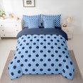thumbnail image 2 of Homewish Kids Children Retro Polka Dots Bedding Comforter Set 7 Pieces,Minimalist Circle Full Bedding Set Lightweight,Mid Century Vintage Geometric Fitted Sheet Flat Sheet,Ultra Soft Home Decor, 2 of 8