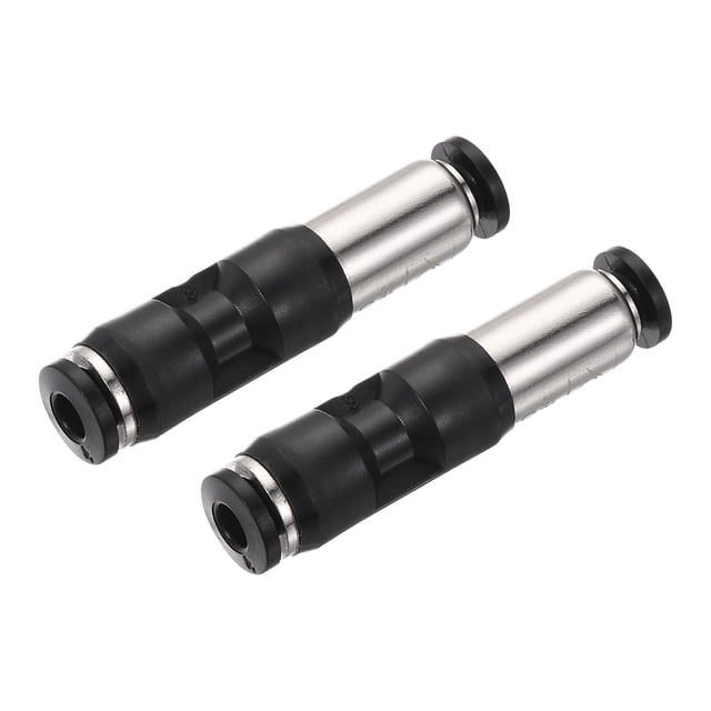 Unique Bargains 4mm Push Quick Connect Inline Air Tube Fitting Check Valve Black 2 Pack