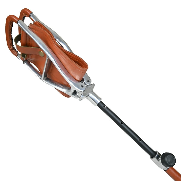 Adjustable Walking Stick Seat Outdoor Cane Seat Venator Portable Golf Seat Leather Shooting Seat Stick Tan Brown with Sling and Shoulder Carry Bag