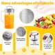 thumbnail image 5 of Jarra Mezcladora para Bebidas, Jarra de Agua de Plástico de 2 Cuartos/64 Oz con Tapa, Recipiente para Jugo de Fácil Mezcla, Cuchillas de Plástico en Ángulo, 5 of 5