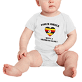 thumbnail image 2 of Born In America With A Ugandan Heart Funny Infant Boys Girl Baby Bodysuit, 2 of 5