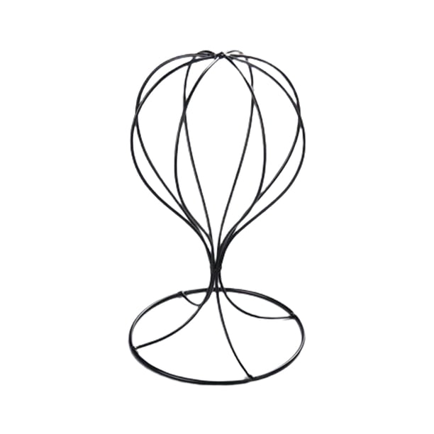 Advancent Soportes metálicos para sombreros, 3 colores, globo hueco, peluca, postizo decorativo, forma de farol, almacenamiento, estilo Simple, Decoración del hogar Negro