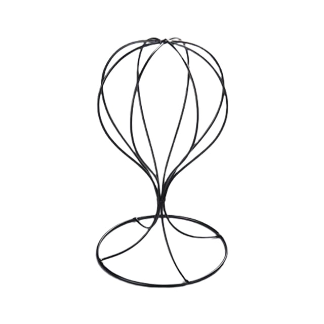 Advancent Soportes metálicos modernos para sombreros, peluca hueca, soporte decorativo con forma de farol, almacenamiento, estante de Decoración del hogar Negro